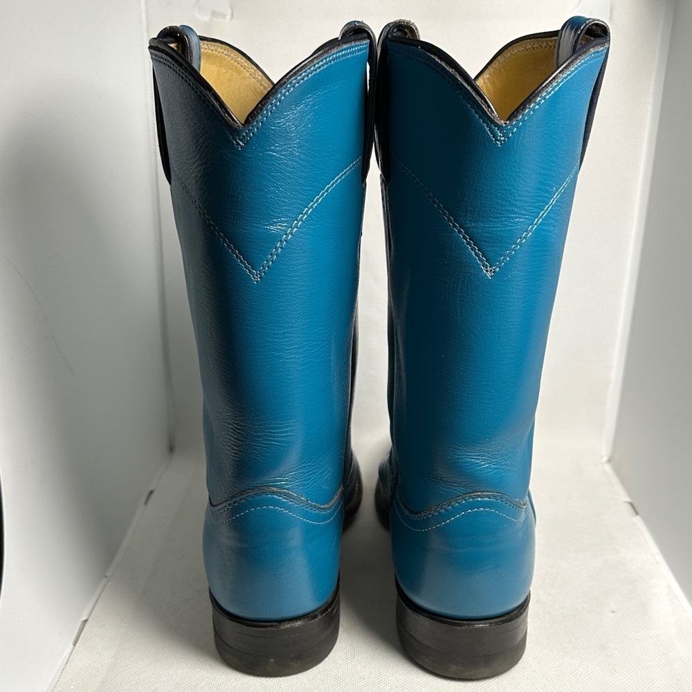 Justin Roper Turquoise Blue Cowboy Boots – Size 5.5 - Picture 9 of 15